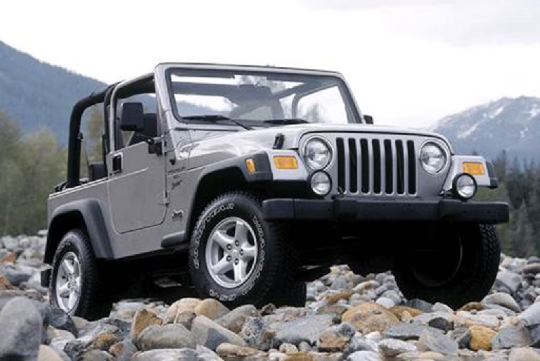 2002 Jeep Wrangler TJ Front Right Side Silver